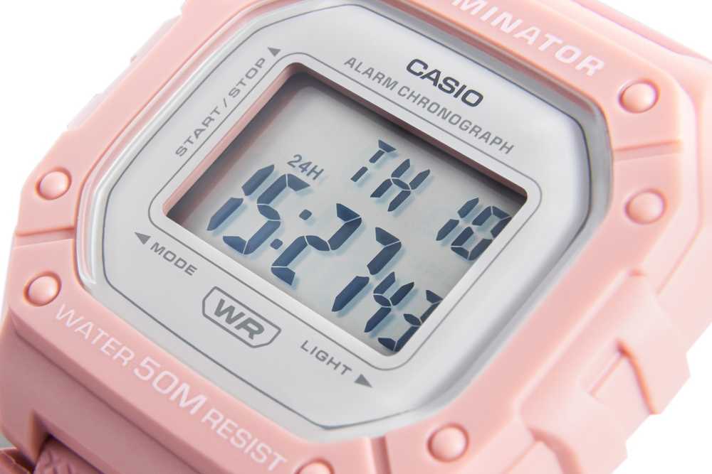 CASIO UNISEX LAIKRODIS W-218HC-4A + DĖŽUTĖ (zd208h)
