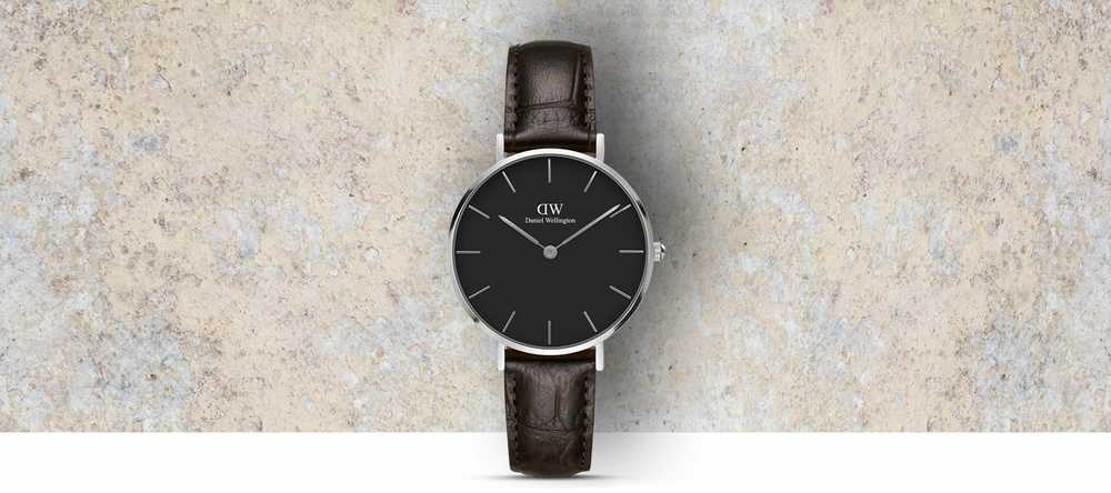 Laikrodis DANIEL WELLINGTON DW00100182. Kvarcas, Juoda Spalva. Moteris.
