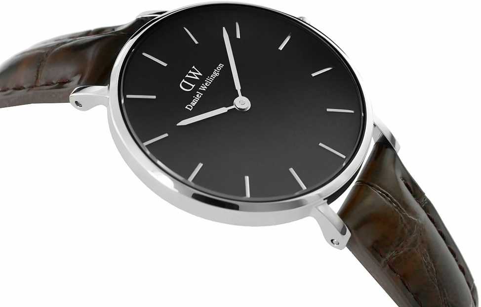 Laikrodis DANIEL WELLINGTON DW00100182. Kvarcas, Juoda Spalva. Moteris.