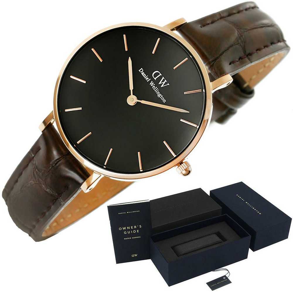 Laikrodis DANIEL WELLINGTON DW00100170. Kvarcas, Juoda Spalva. Moteris.