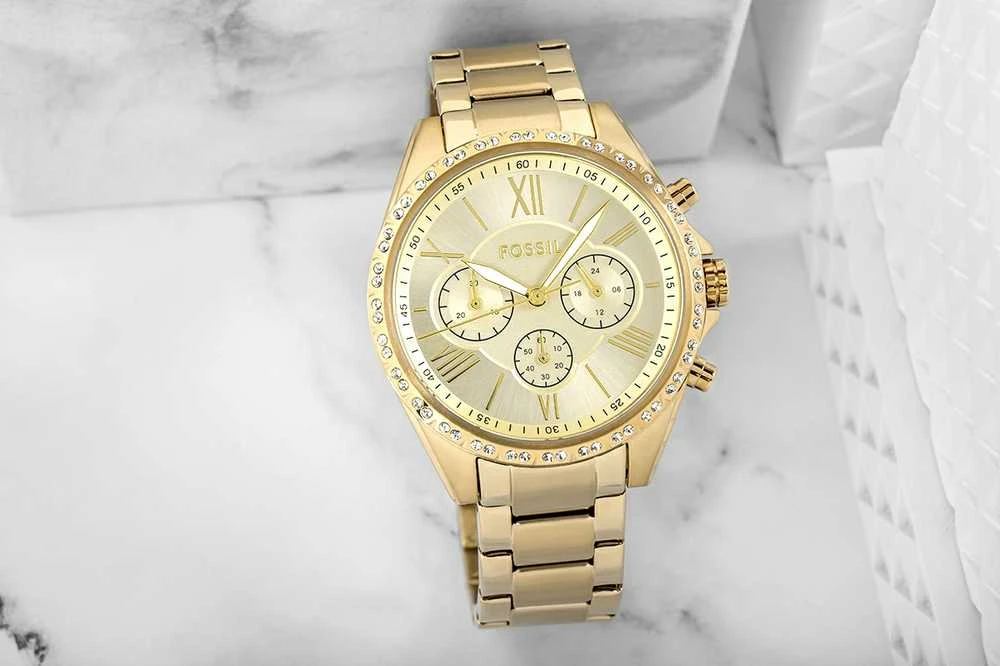 FOSSIL Modernus Chronograph Moteriškas Laikrodis BQ3378 + DĖŽUTĖ