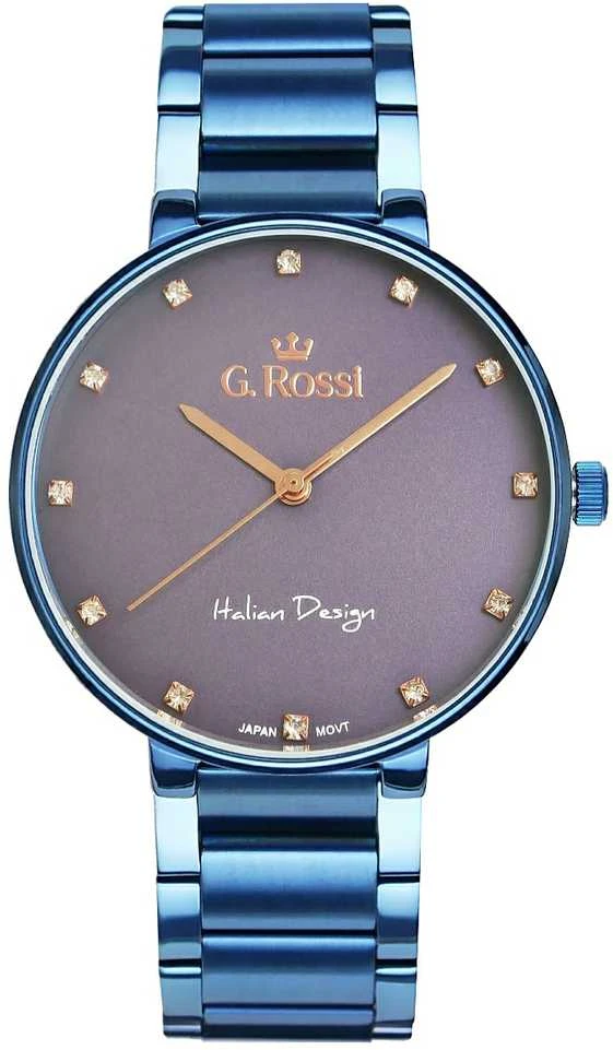 G. ROSSI WATCH - 11155B2-6F3 (zg784g) mėlynas + BOX