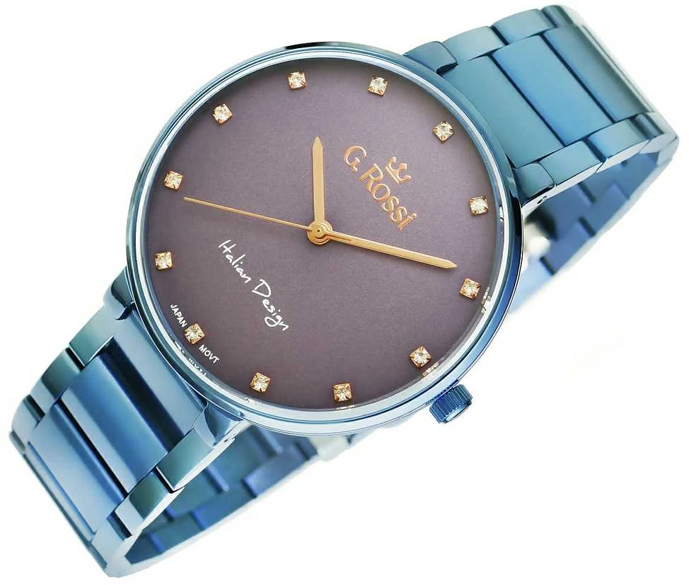 G. ROSSI WATCH - 11155B2-6F3 (zg784g) mėlynas + BOX