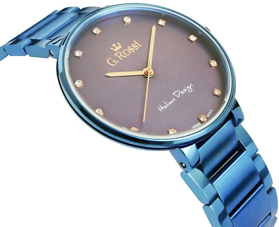 G. ROSSI WATCH - 11155B2-6F3 (zg784g) mėlynas + BOX