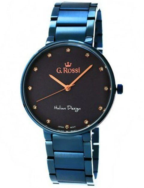 G. ROSSI WATCH - 11155B2-6F3 (zg784g) mėlynas + BOX