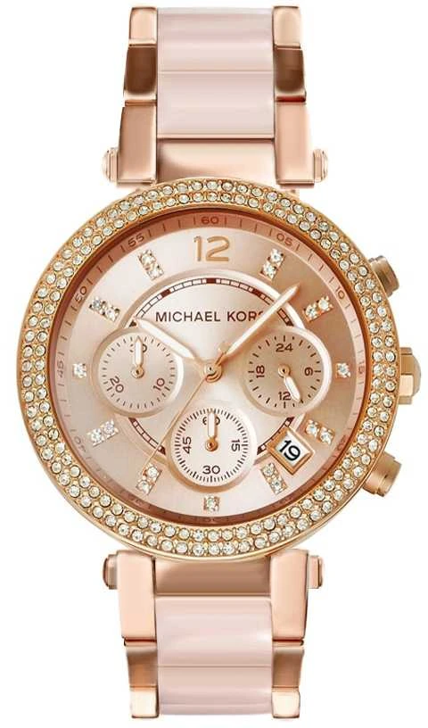 Moteriškas laikrodis Michael Kors Parker, rožinio aukso spalvos