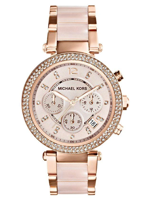 Moteriškas laikrodis Michael Kors Parker, rožinio aukso spalvos