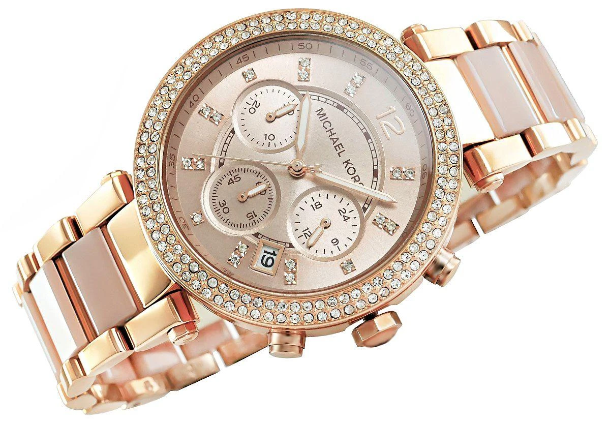 Moteriškas laikrodis Michael Kors Parker, rožinio aukso spalvos