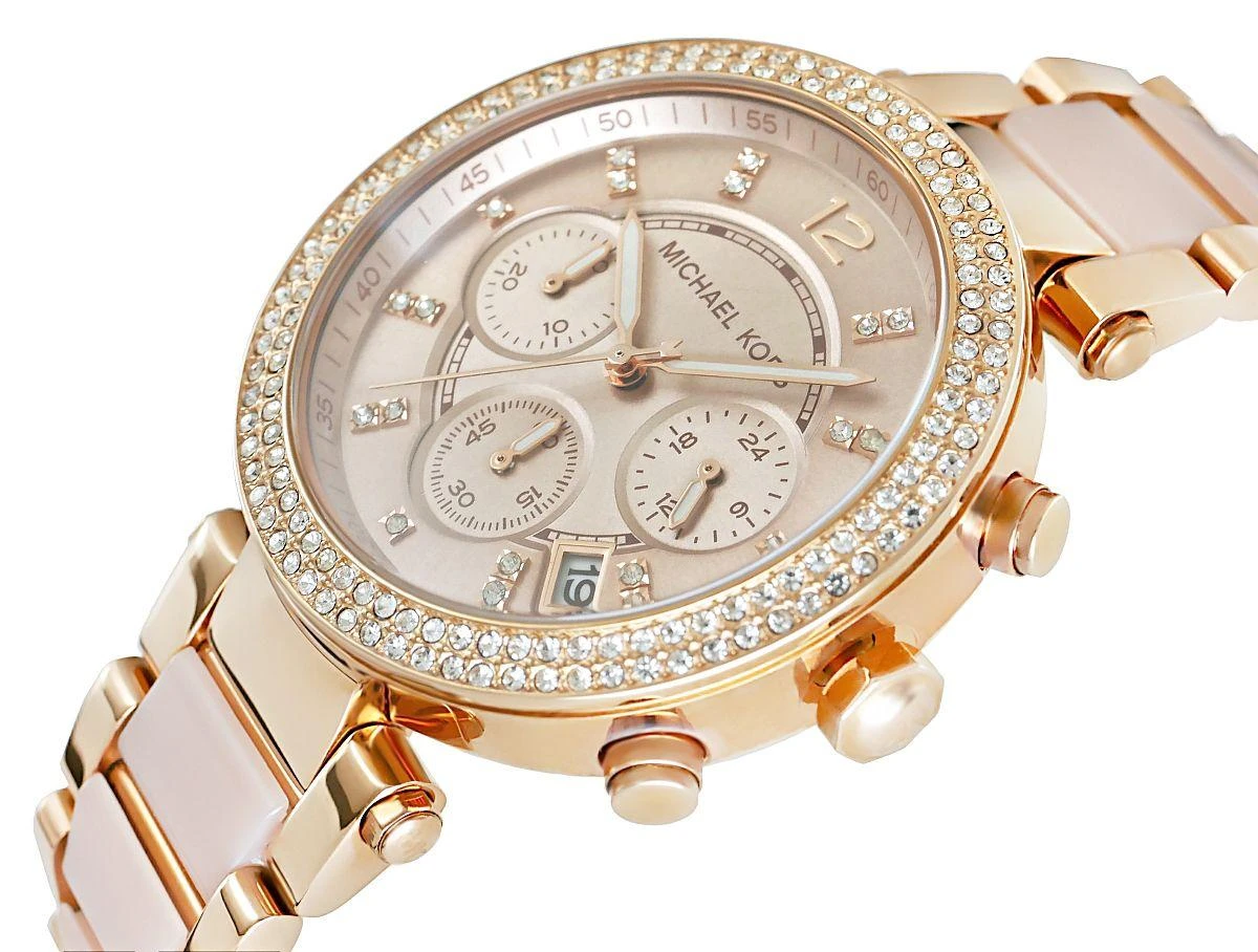 Moteriškas laikrodis Michael Kors Parker, rožinio aukso spalvos