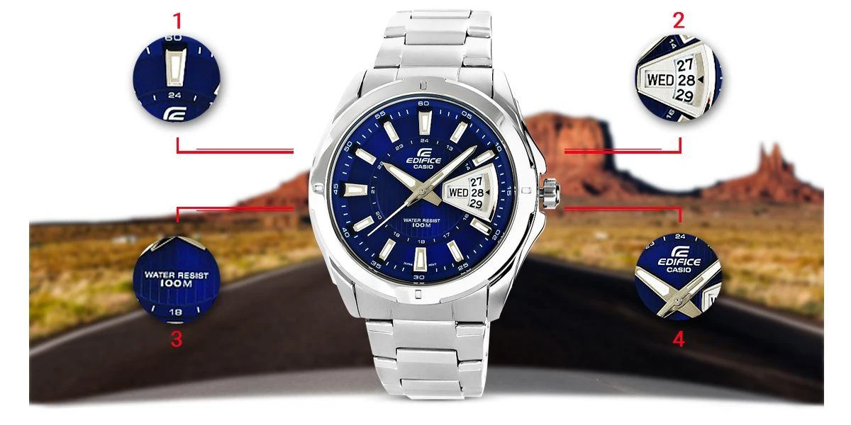 Laikrodis Casio EF-129D-2AVEF