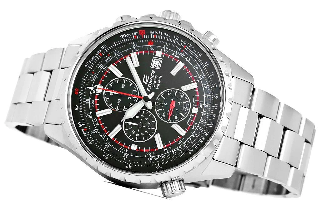 Laikrodis Casio EF-527D-1AVEF - Sukurtas aviatoriams
