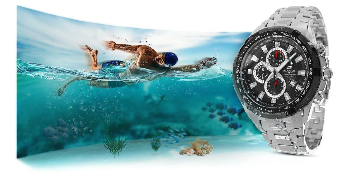 Vyriškas laikrodis CASIO EDIFICE EFR-539D-1A – 10ATM (zd114a) + DĖŽĖ