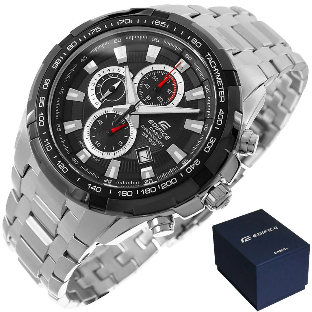 Vyriškas laikrodis CASIO EDIFICE EFR-539D-1A – 10ATM (zd114a) + DĖŽĖ