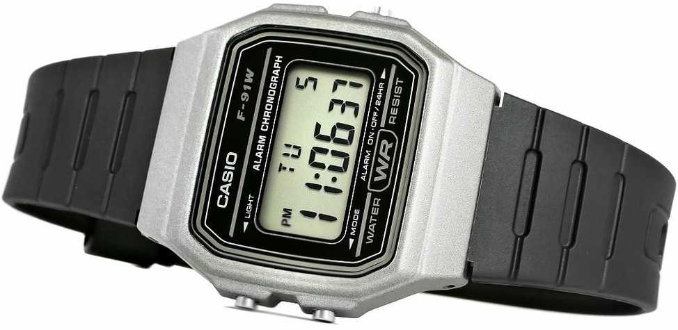 Laikrodis vyrams CASIO F-91WM-1BDF (zd102d)
