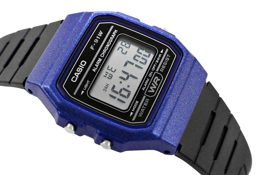 Laikrodis Casio F-91WM-2A, Mėlynas