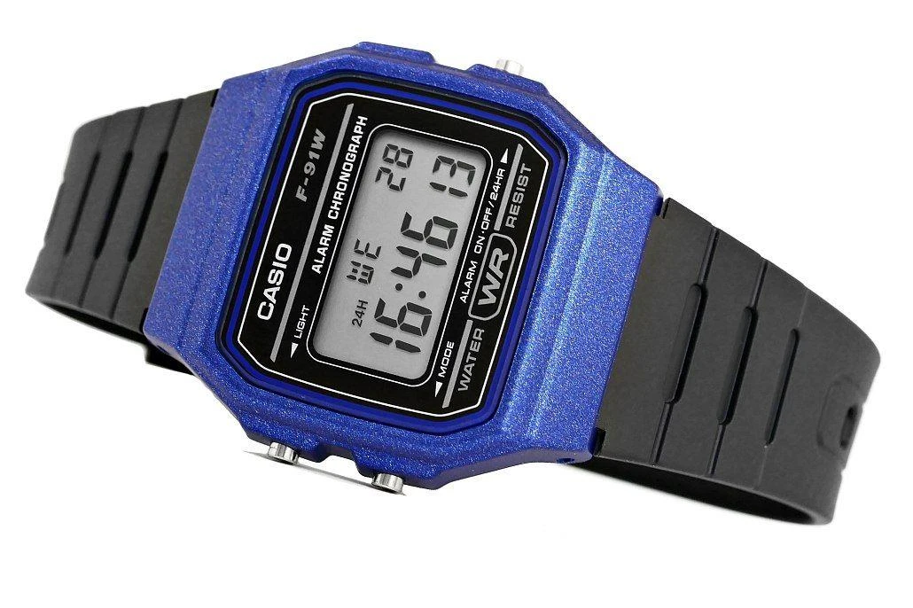 Laikrodis Casio F-91WM-2A, Mėlynas