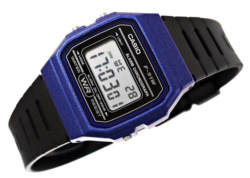 Laikrodis Casio F-91WM-2A, Mėlynas