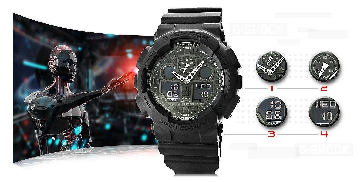 Laikrodis Casio G-Shock GA-100-1A1ER