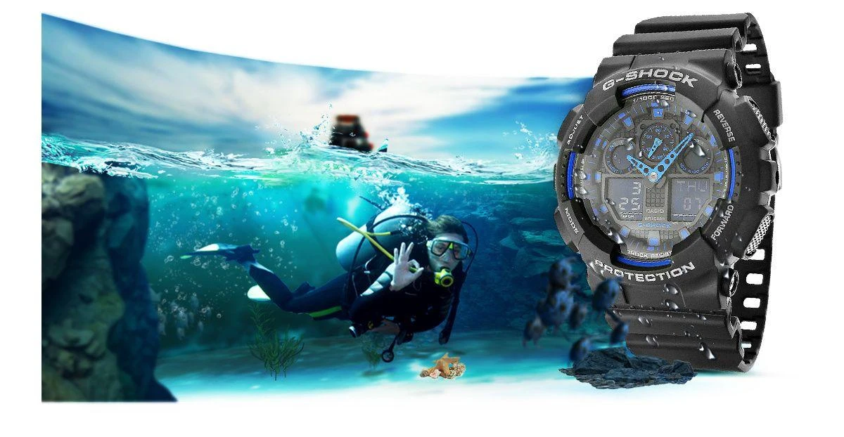 VYRIŠKAS LAIKRODIS CASIO G-SHOCK GA-100-1A2ER (zd135b)