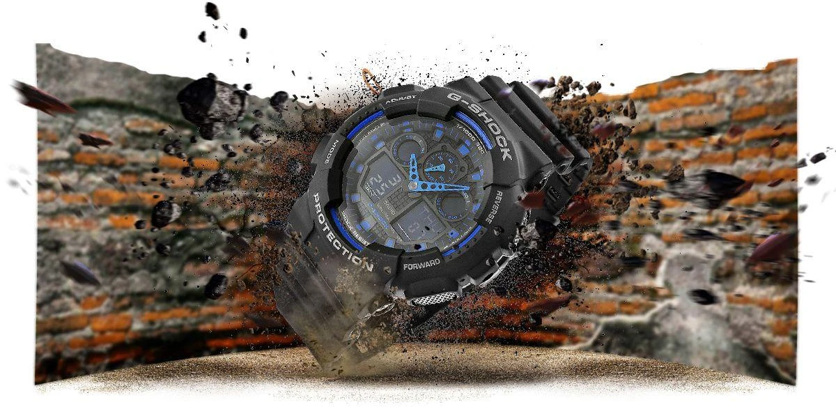 VYRIŠKAS LAIKRODIS CASIO G-SHOCK GA-100-1A2ER (zd135b)