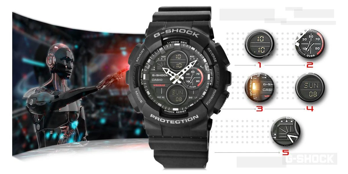 Laikrodis CASIO G-Shock GA-140-1A1ER