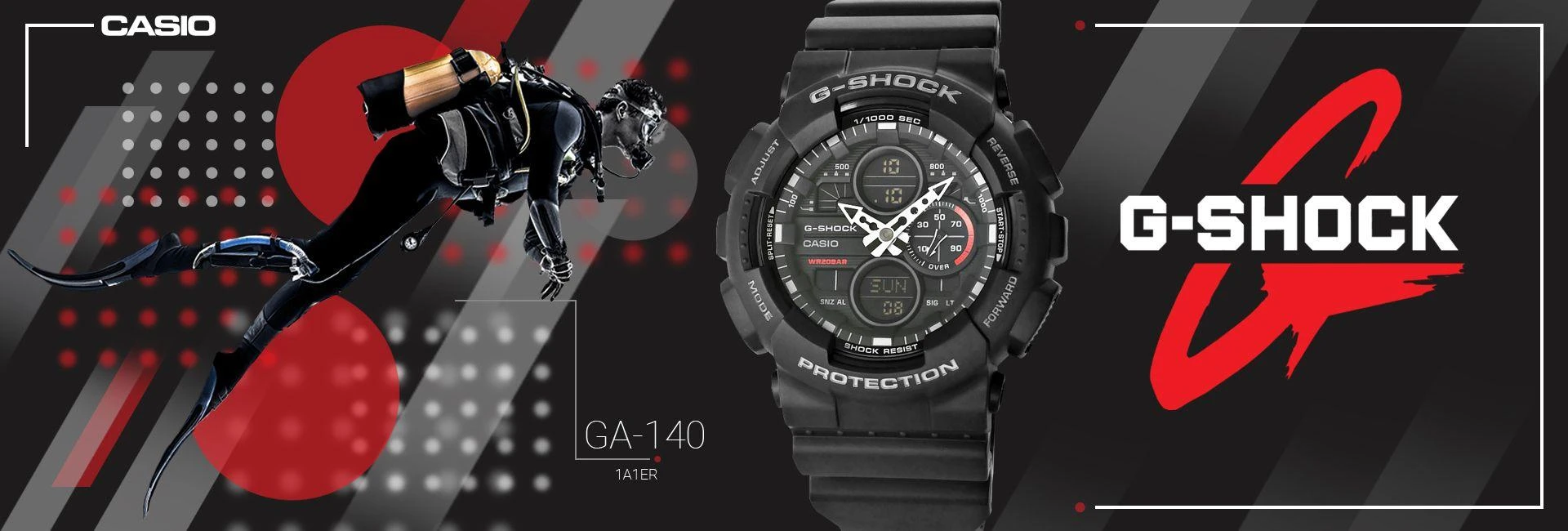 Laikrodis CASIO G-Shock GA-140-1A1ER