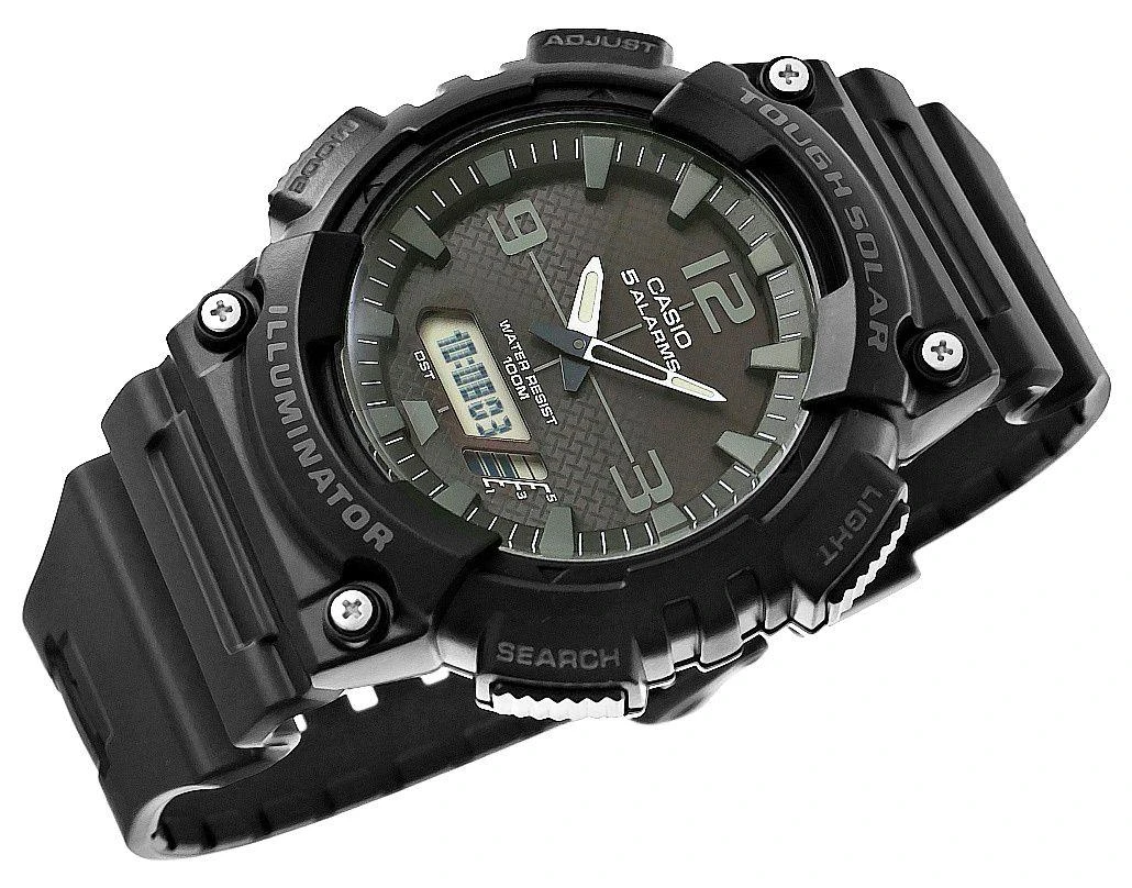 Laikrodis CASIO MEN S WATCH AQ-S810W 1A2V (zd044b) - SOLAR POWERED + BOX