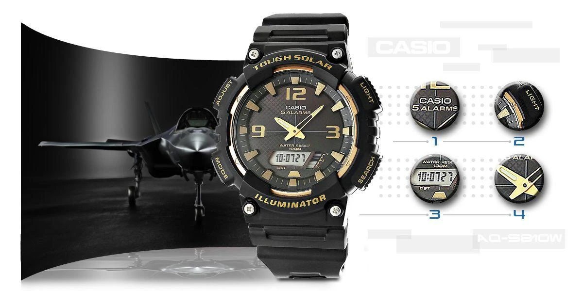 VYRIŠKAS LAIKRODIS CASIO AQ-S810W 1A3V (zd044i) - SOLAR POWERED