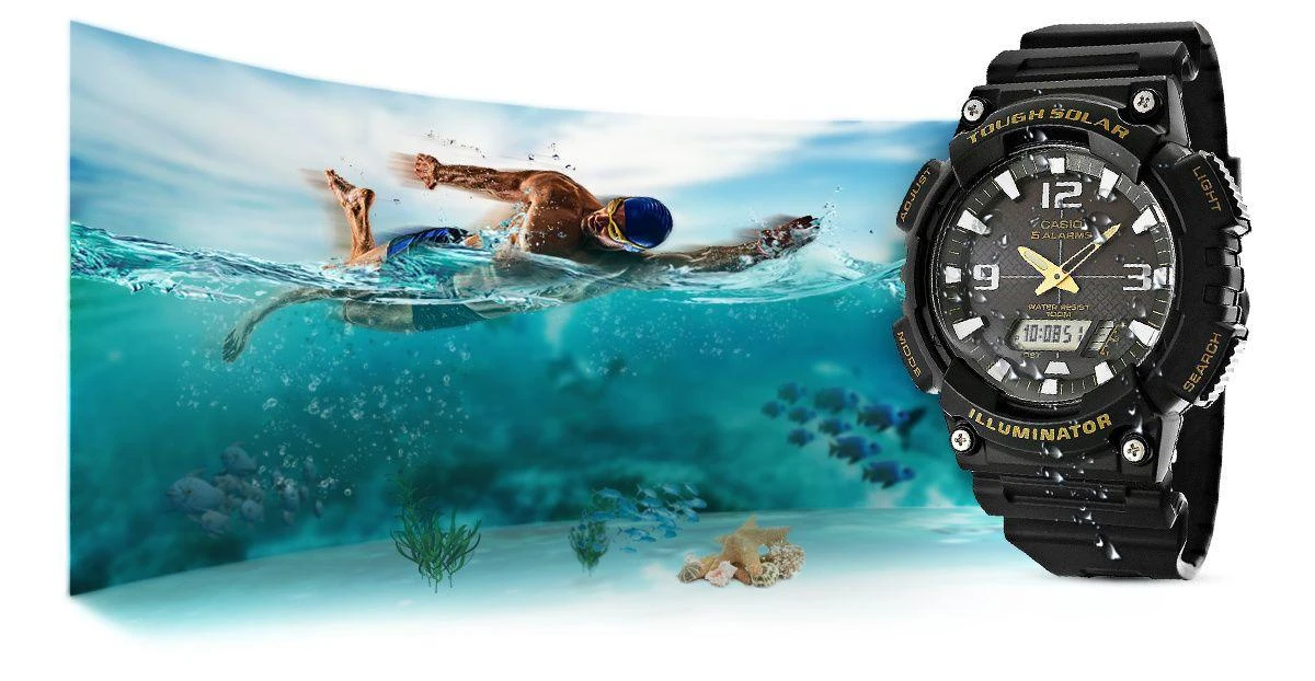 Vyriškas laikrodis CASIO AQ-S810W-1BV (zd044c) - SOLAR POWERED + BOX