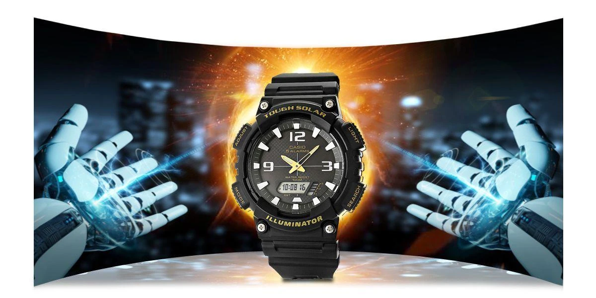 Vyriškas laikrodis CASIO AQ-S810W-1BV (zd044c) - SOLAR POWERED + BOX