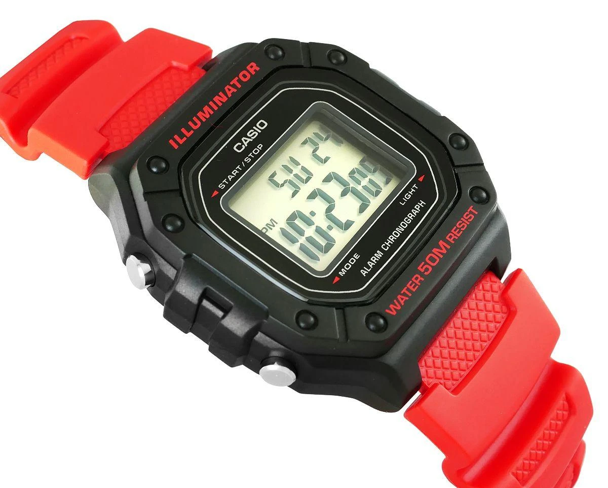 Laikrodis vyrams CASIO W-218H-4B + dėžutė