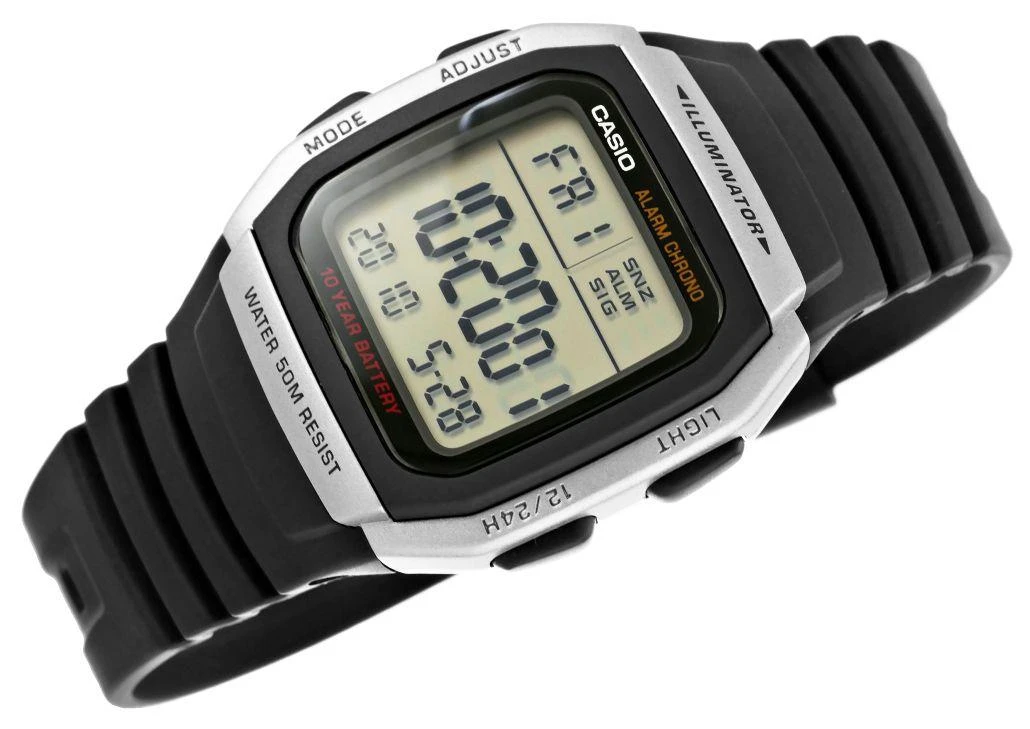 Laikrodis Casio Collection Vintage CASIO COLLECTION ILLUMINATOR 10 YEARS BATTERY W-96H-1AVDF