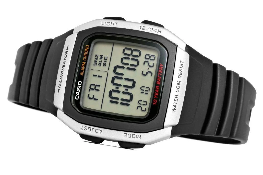 Laikrodis Casio Collection Vintage CASIO COLLECTION ILLUMINATOR 10 YEARS BATTERY W-96H-1AVDF