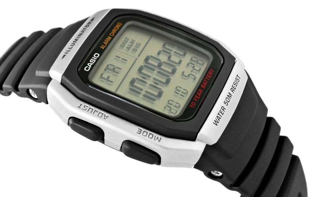 Laikrodis Casio Collection Vintage CASIO COLLECTION ILLUMINATOR 10 YEARS BATTERY W-96H-1AVDF