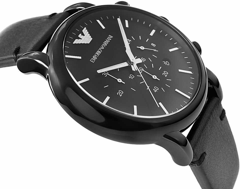 Laikrodis ARMANI AR1918. Kvarcas, Juoda Spalva. Vyriški.