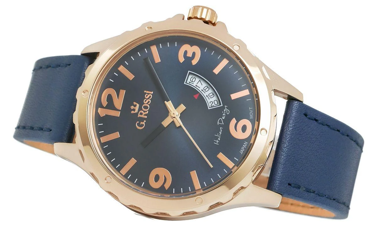 VYRIŠKAS LAIKRODIS G. ROSSI - 10273A (zg207d) + dėžutė