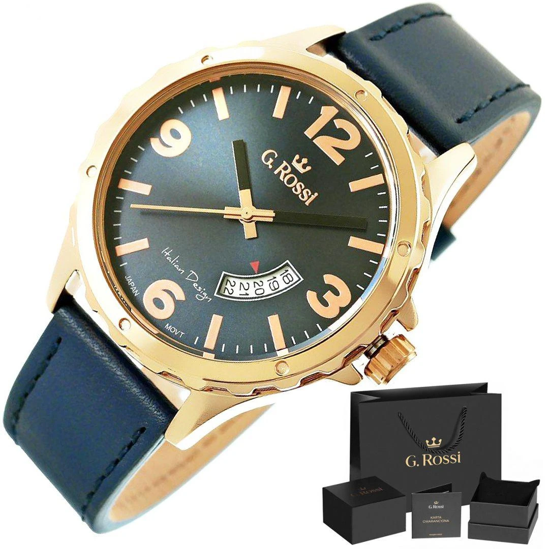 VYRIŠKAS LAIKRODIS G. ROSSI - 10273A (zg207d) + dėžutė
