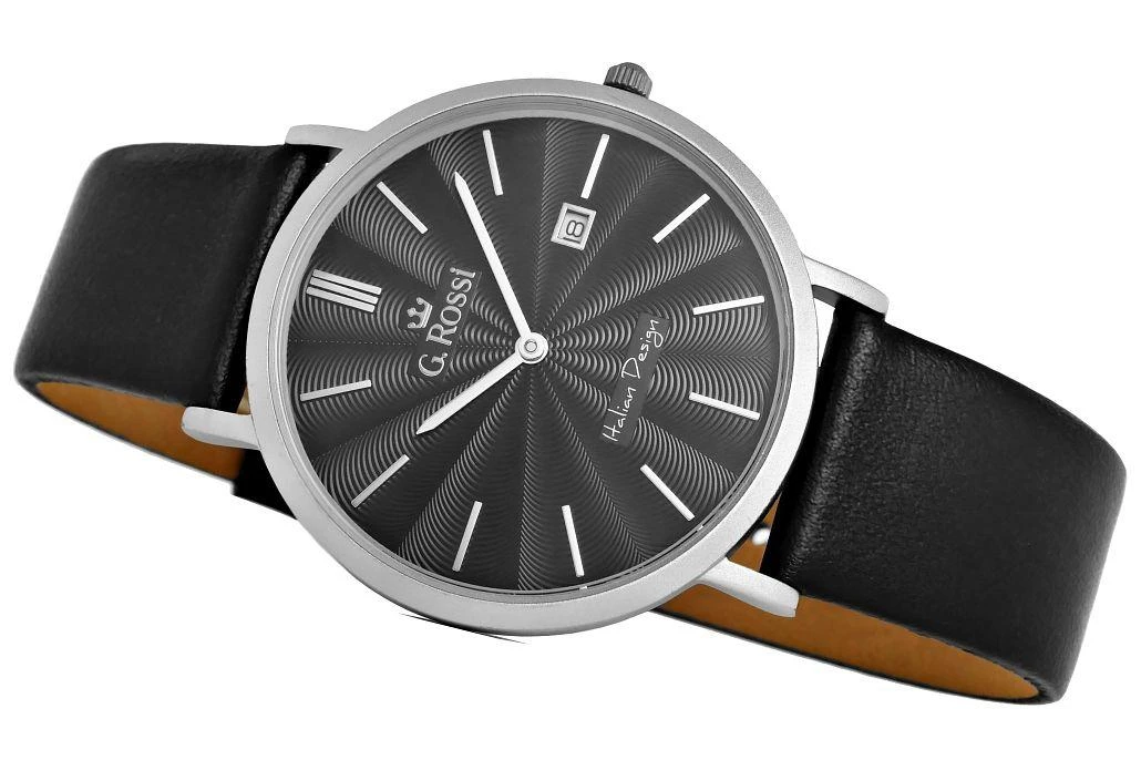 Laikrodis vyrams G. ROSSI - 10853A - SLIM (zg184c) + dėžutė