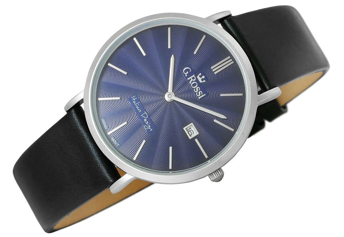 Laikrodis vyrams G. ROSSI - 10853A - SLIM (zg184b) + dėžutė