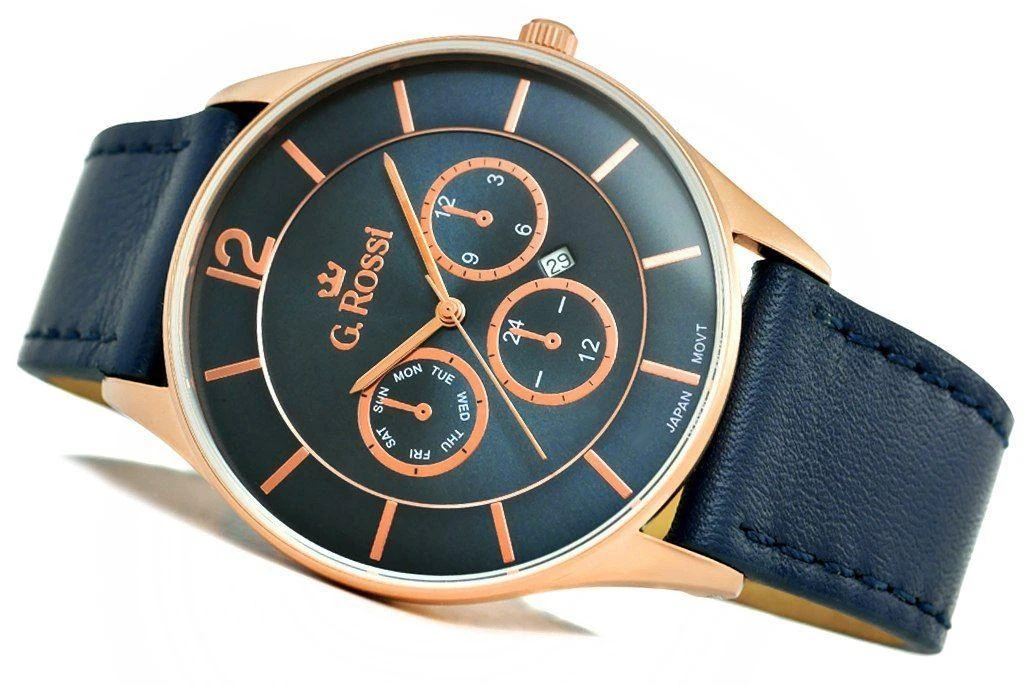 Laikrodis vyrams G. ROSSI - 7028A (zg205f) + dėžutė