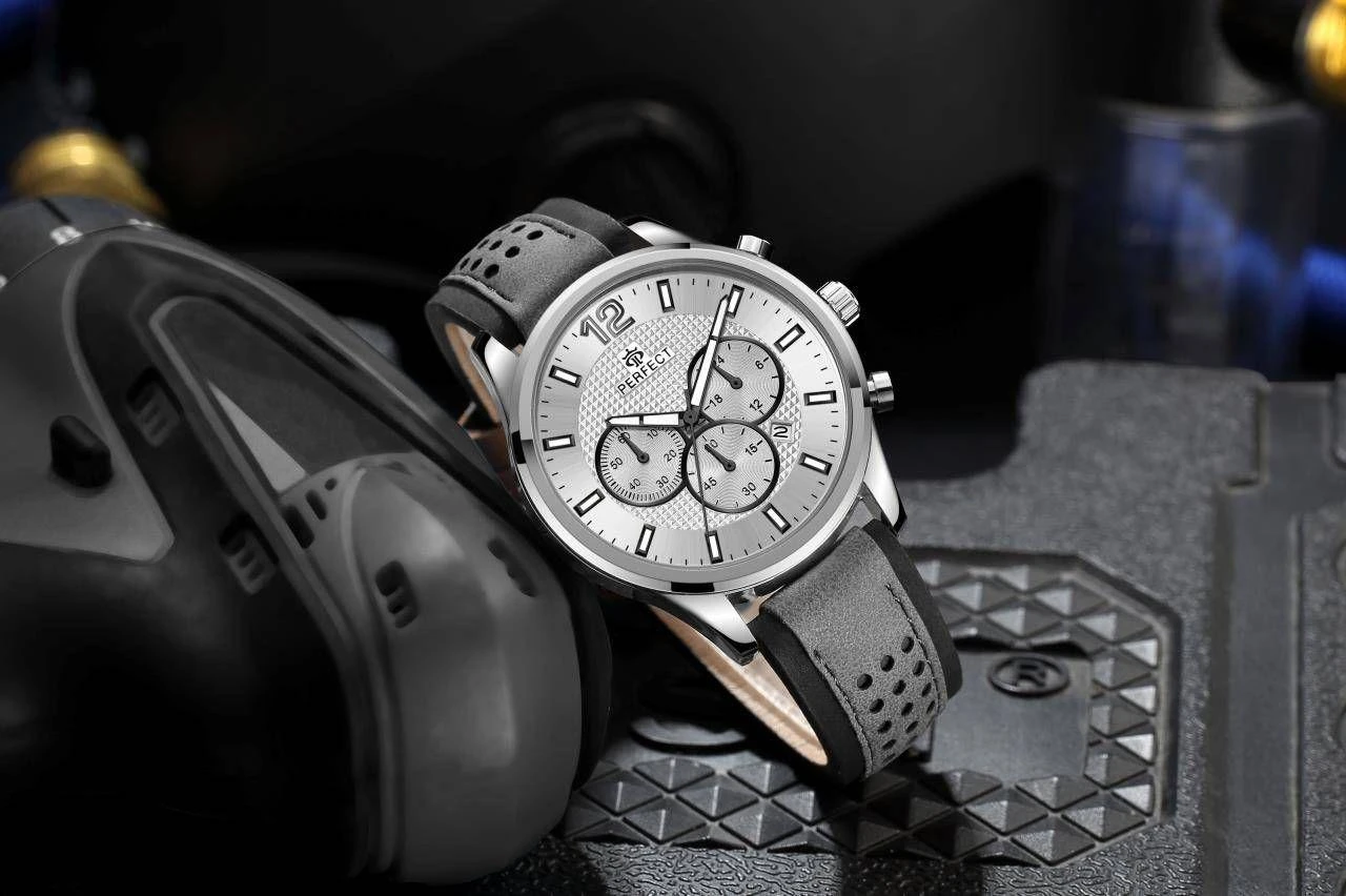 Laikrodis vyrams PERFECT CH01L - CHRONOGRAF (zp354f) + dėžutė