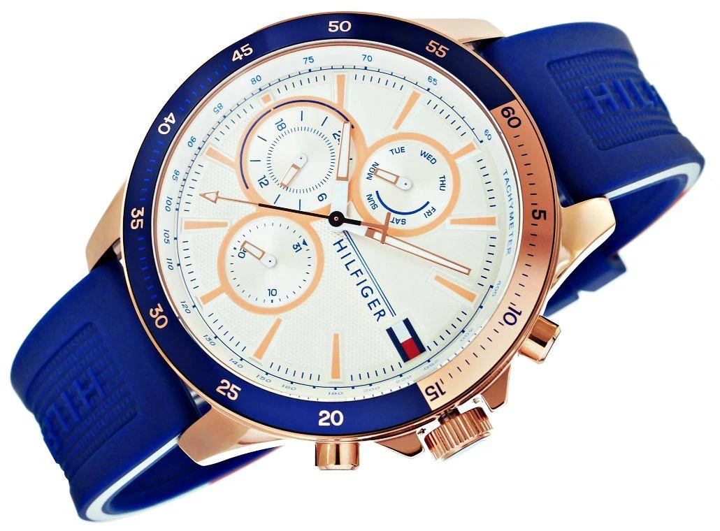TOMMY HILFIGER VYRIŠKAS LAIKRODIS Bank 1791778 (zf064a) + DĖŽUTĖ