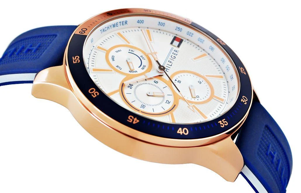 TOMMY HILFIGER VYRIŠKAS LAIKRODIS Bank 1791778 (zf064a) + DĖŽUTĖ