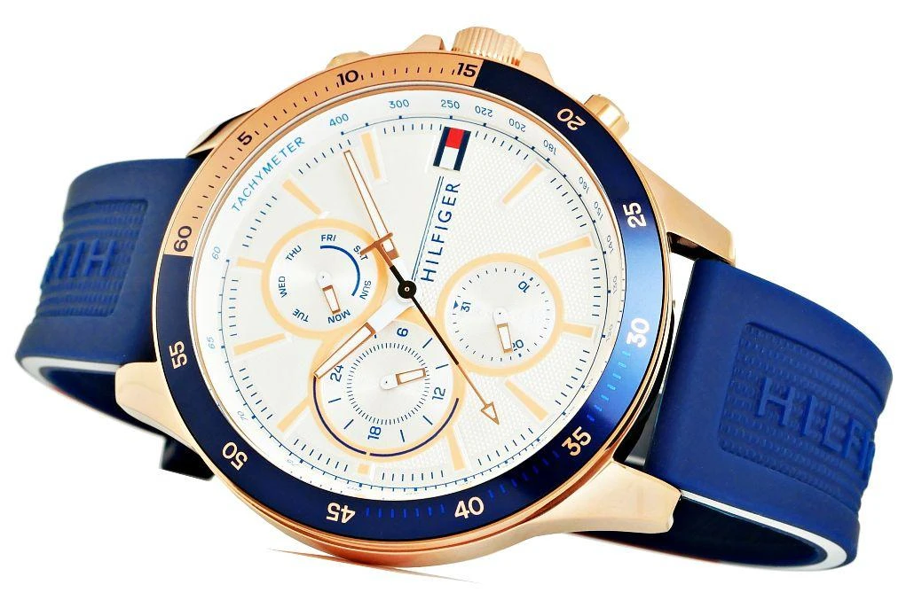 TOMMY HILFIGER VYRIŠKAS LAIKRODIS Bank 1791778 (zf064a) + DĖŽUTĖ