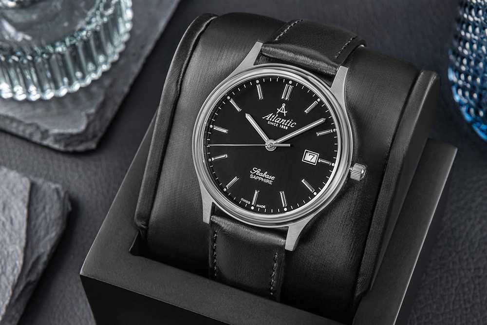 Laikrodis „Atlantic“ „Seabase 60343.41.61 Sapphire 50M“.