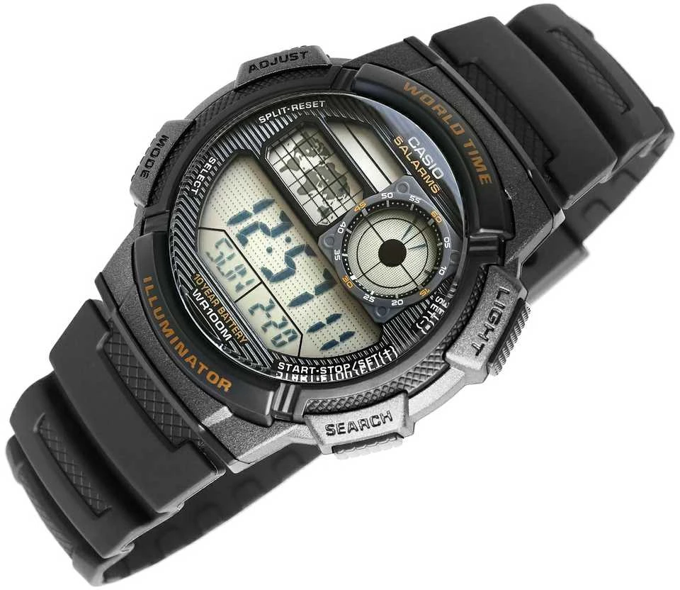 VYRIŠKAS LAIKRODIS CASIO AE-1000W 1AV (zd073a) - WORLD TIME