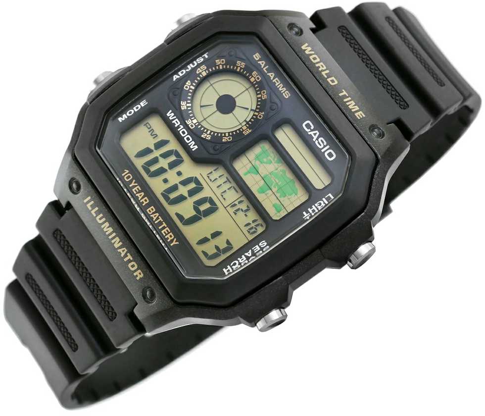 CASIO Sports vyriškas LAIKRODIS AE-1200WH-1B + BOX (zd146c)