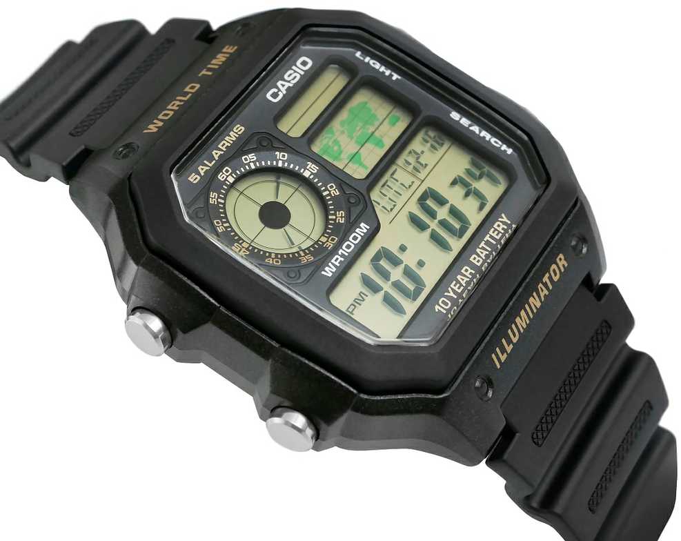 CASIO Sports vyriškas LAIKRODIS AE-1200WH-1B + BOX (zd146c)