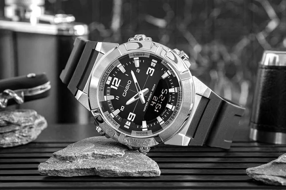 Casio Laikrodis AMW-870-1AVDF Juodas, Vyrams