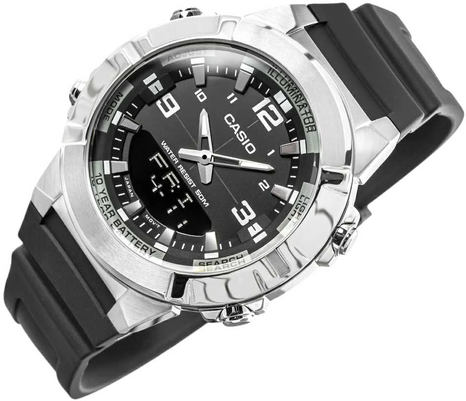 Casio Laikrodis AMW-870-1AVDF Juodas, Vyrams